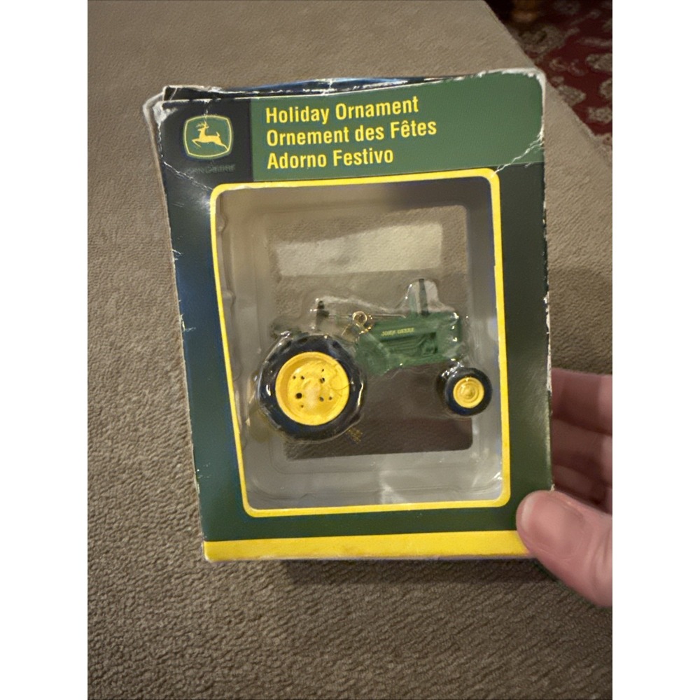 John Deere Tractor Christmas Ornament 2008 New With Box Diecast Collectible (TD)